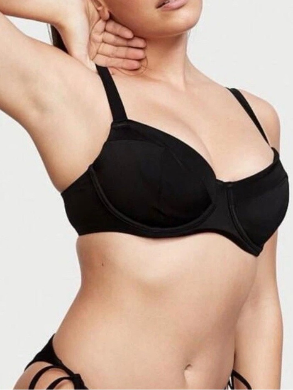 Victoria's Secret Black Underwire push-up Bathingsuit
